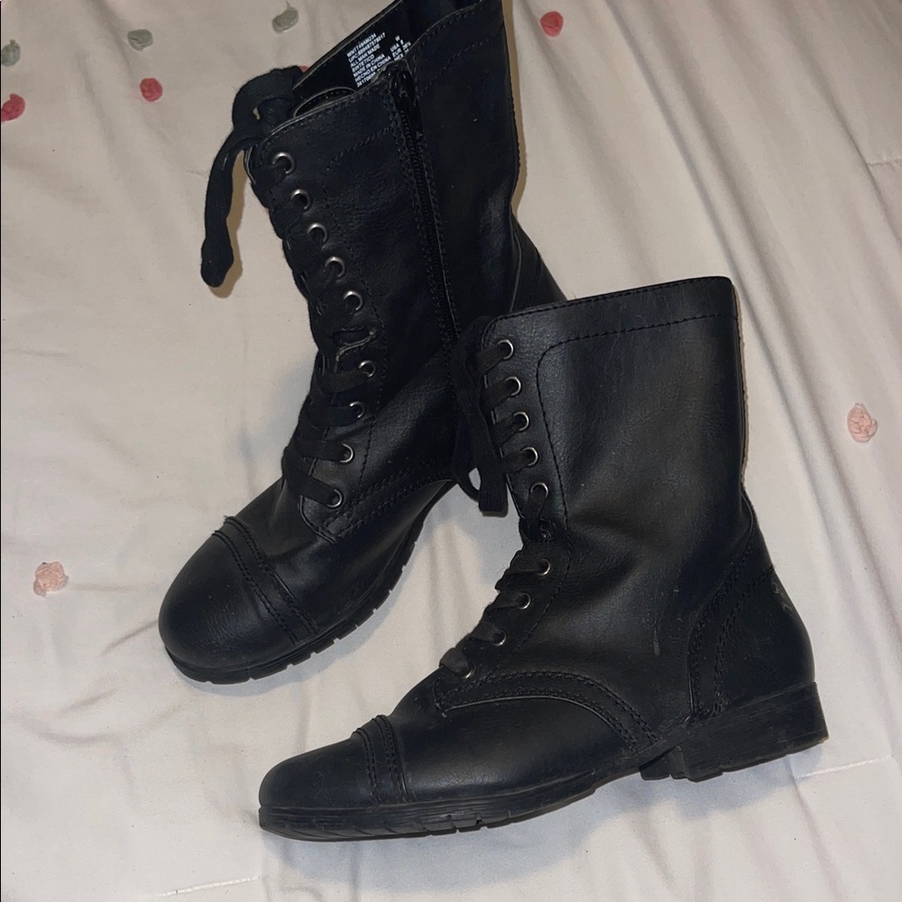 Time and Tru Dark Combat Boots
